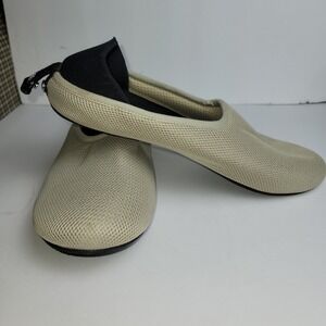 Mahabis Summer Size EU 41 (M 8, W 9.5) Cream/Blk Slippers EUC